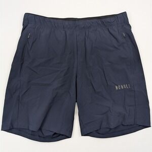 NOBULL Hybrid Shorts Mens Medium‎ Navy Blue Workout Lifting Active Performance